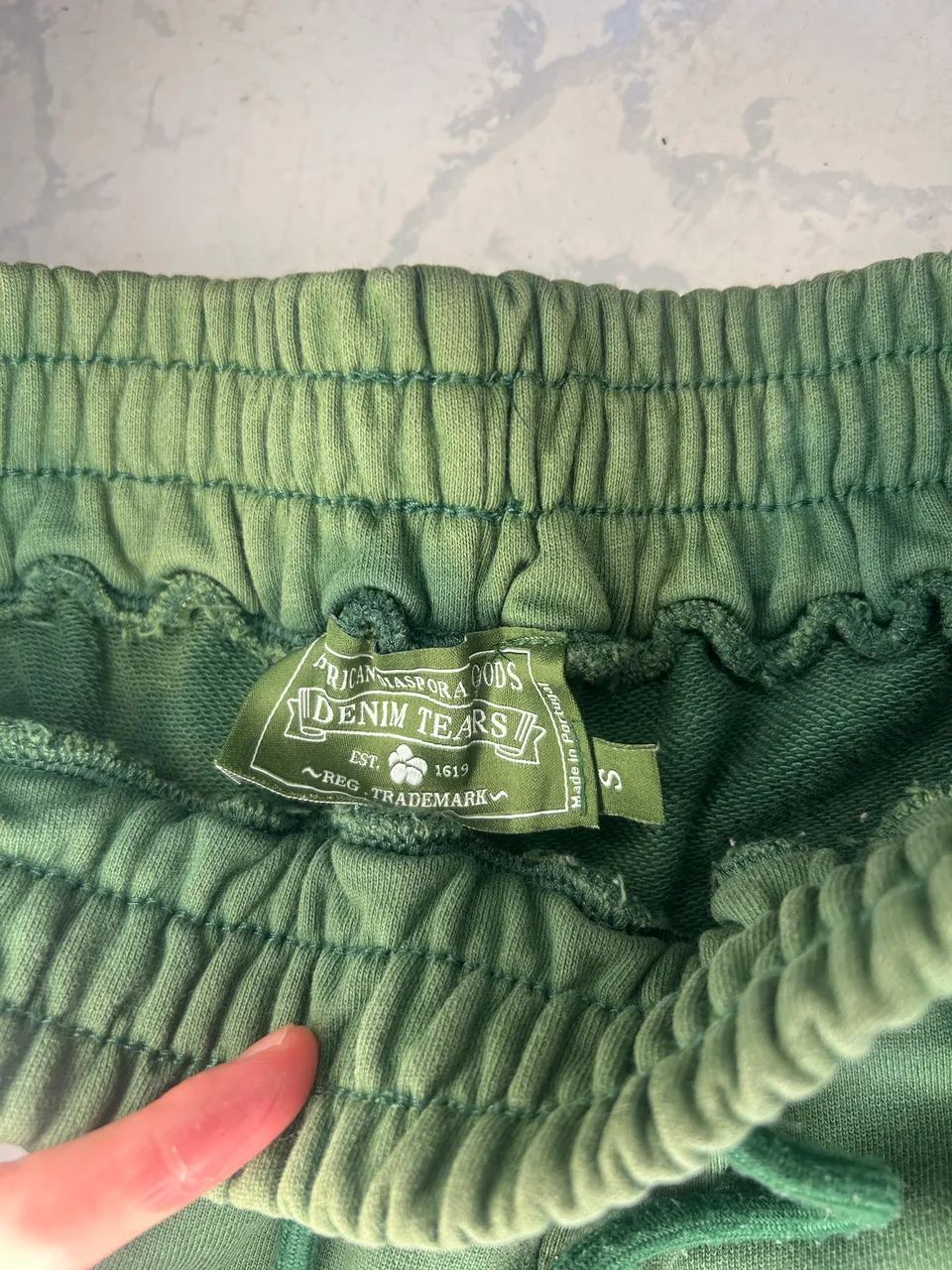 Shorts Denim Tears Verde P - Foto 4