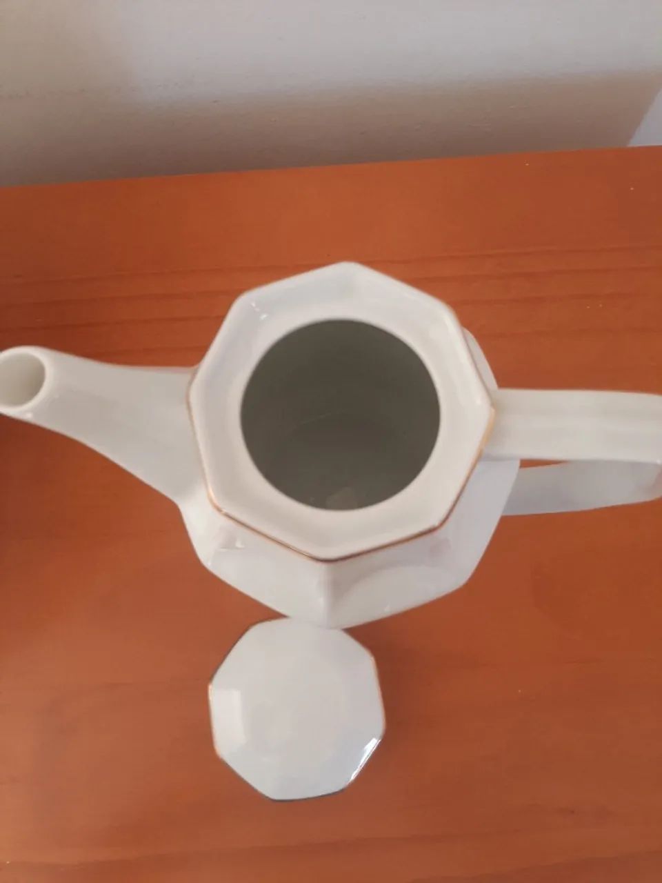 Bule Porcelana Schmidt - Linha clássica filete ouro  - Foto 3