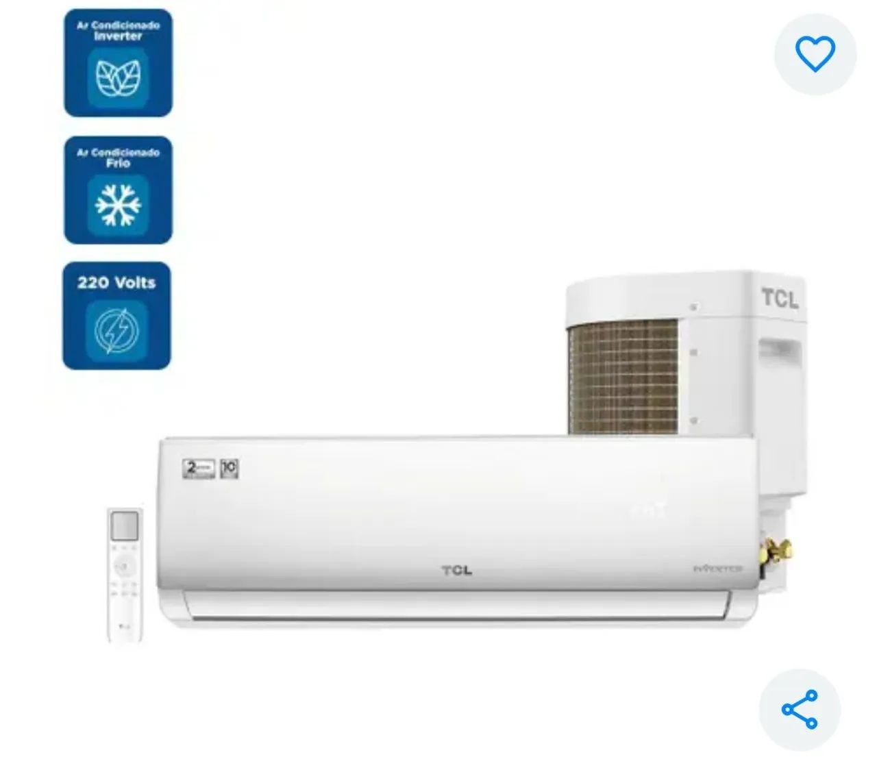 Ar-condicionado TCL 9mil BTUS - Foto 2