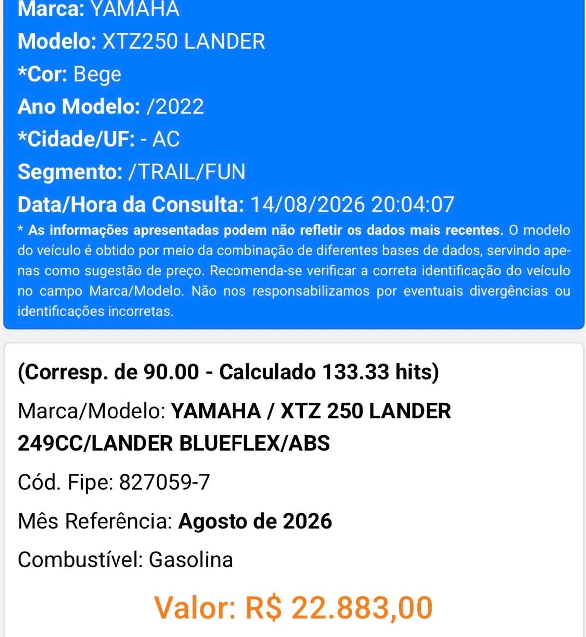 Vendo XTZ LANDER 250 - Foto 2
