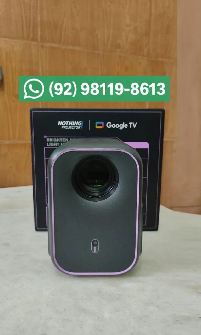 Projetor Google TV com WiFi Bluetooth, 1080P Full HD e 4K 