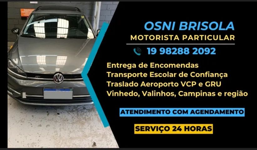 Motorista Particular - Vinhedo SP e região