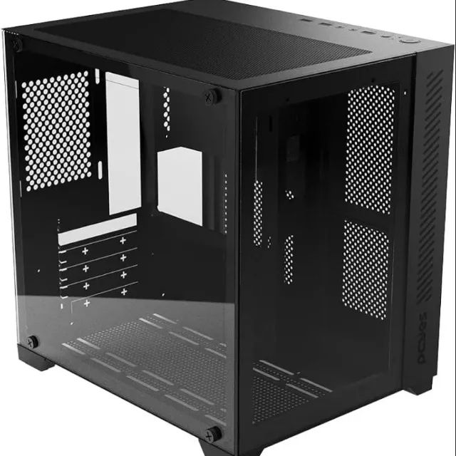 GABINETE GAMER FORCEFIELD BLACK VULCAN MATX (FANS NÃO INCLUSAS) NOVO LACRADO!! - Foto 2