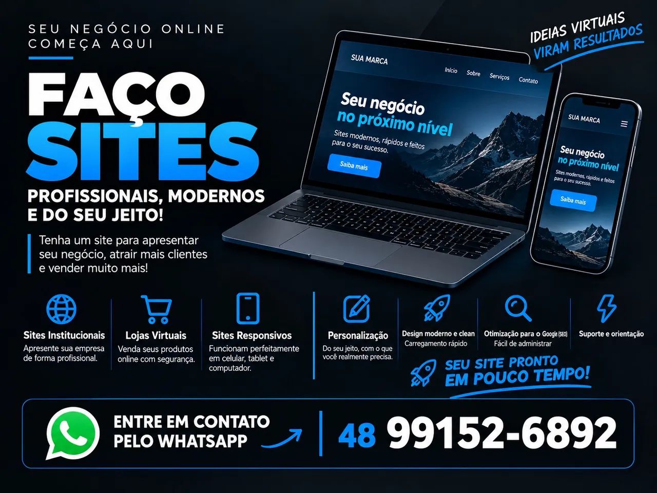 Criação de Sites Profissionais | Sites e Lojas Virtuais