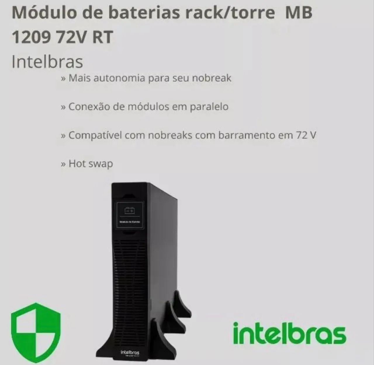 Módulo de Baterias Intelbras MB 1209 72V-RT - Foto 2