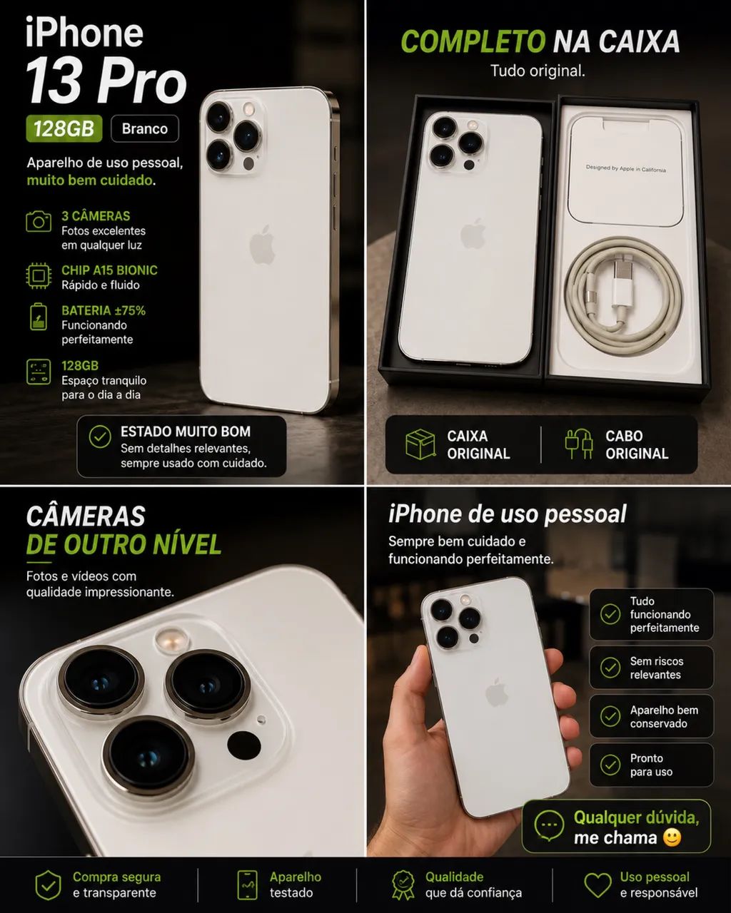 iPhone 13 PRO 128Gb Branco