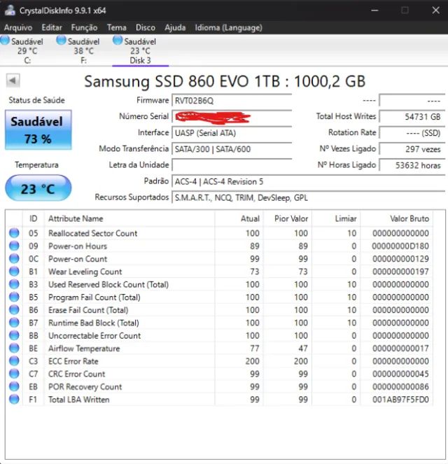 HD Samsung EVO 960 1TB - Foto 3