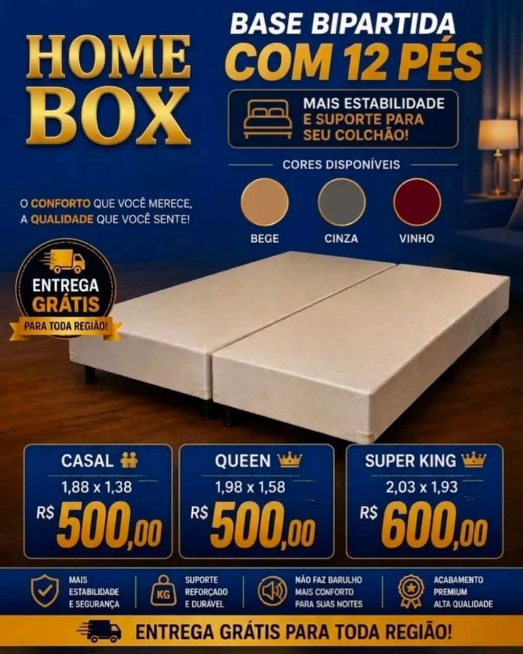 Base para cama casal  400 - Foto 4