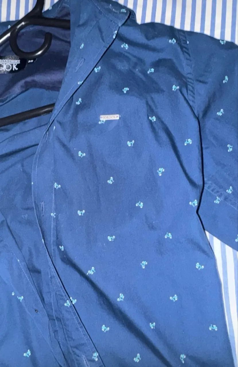 Camisa Sergio K azul (motozinhos) - Foto 4