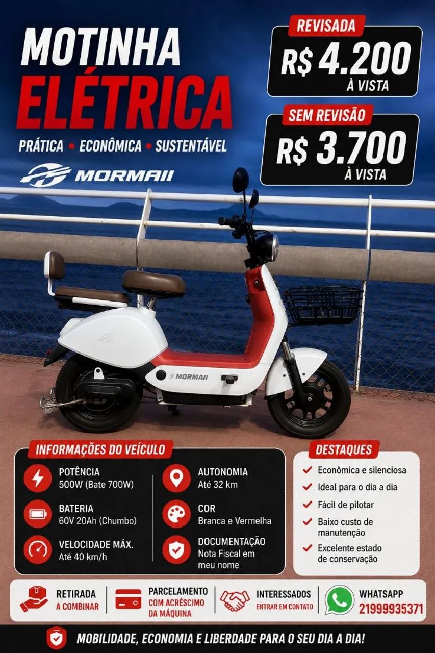MOTO ELÉTRICA 500W - Foto 2