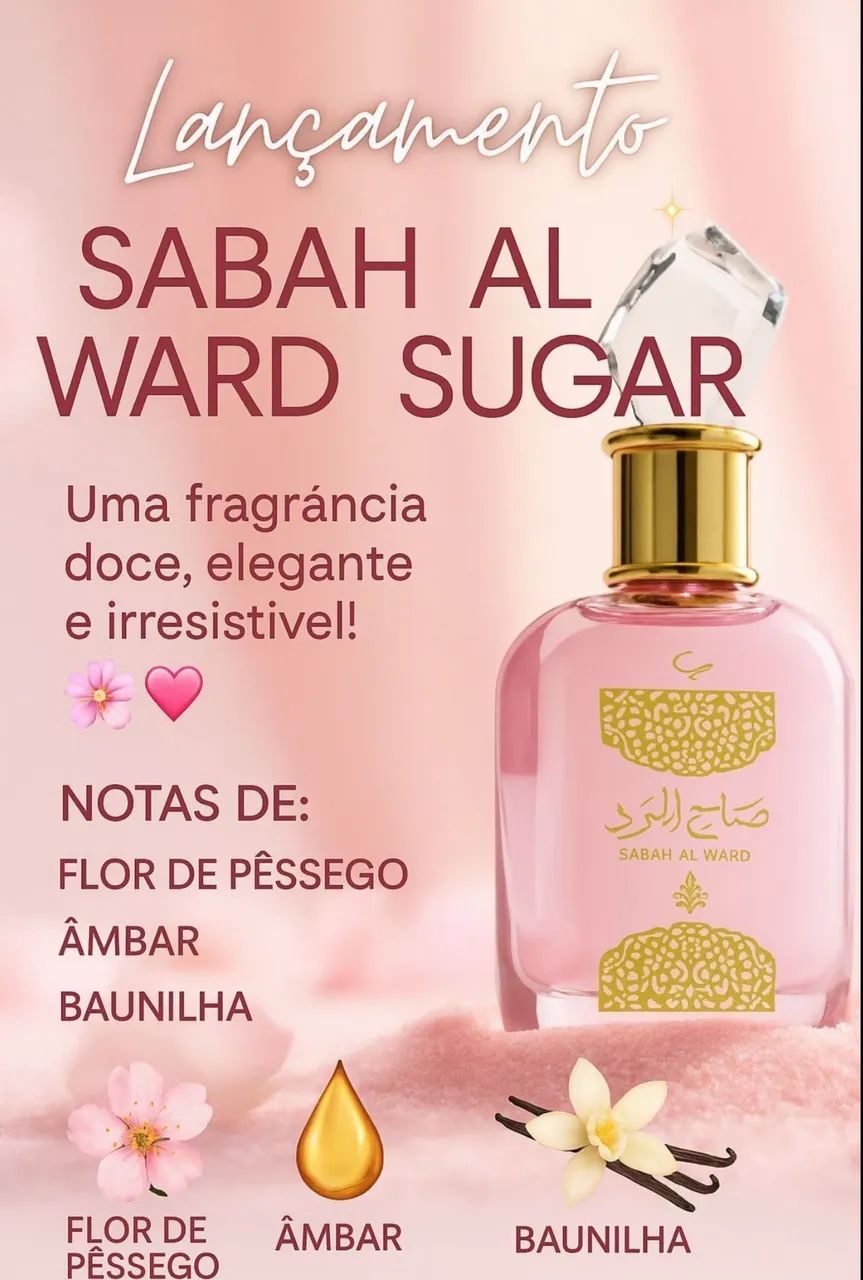 Perfume feminino árabe SABAH AL WARD SUGAR - LATTAFA  - Foto 3
