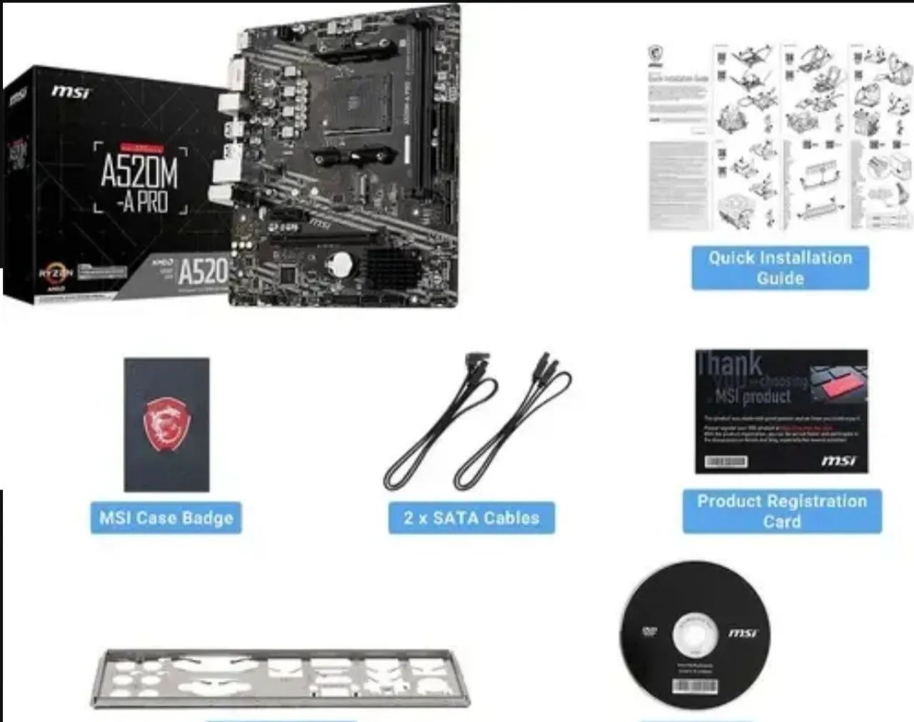 Placa-mãe Msi A520m-a Pro Am4 Matx Ddr4 Hdmi Dvi M.2 NOVA - Foto 4