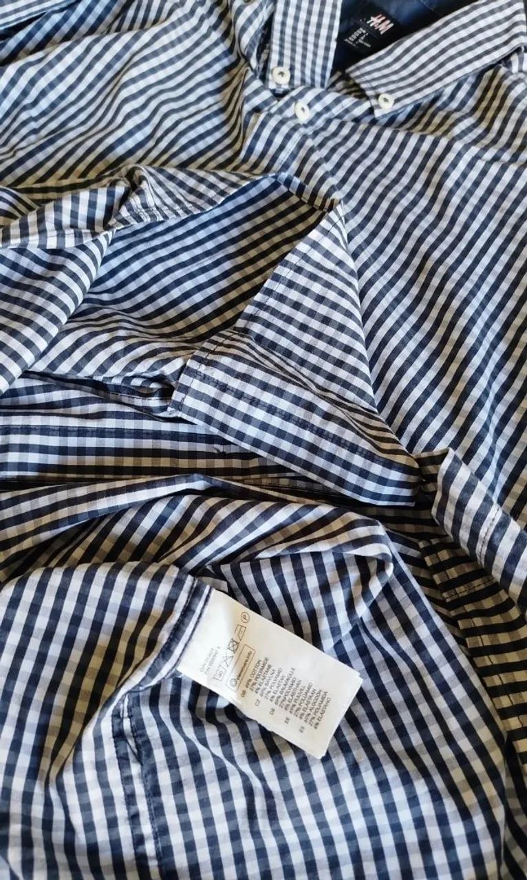 Camisa xadrez masculina H&M - G - Foto 5