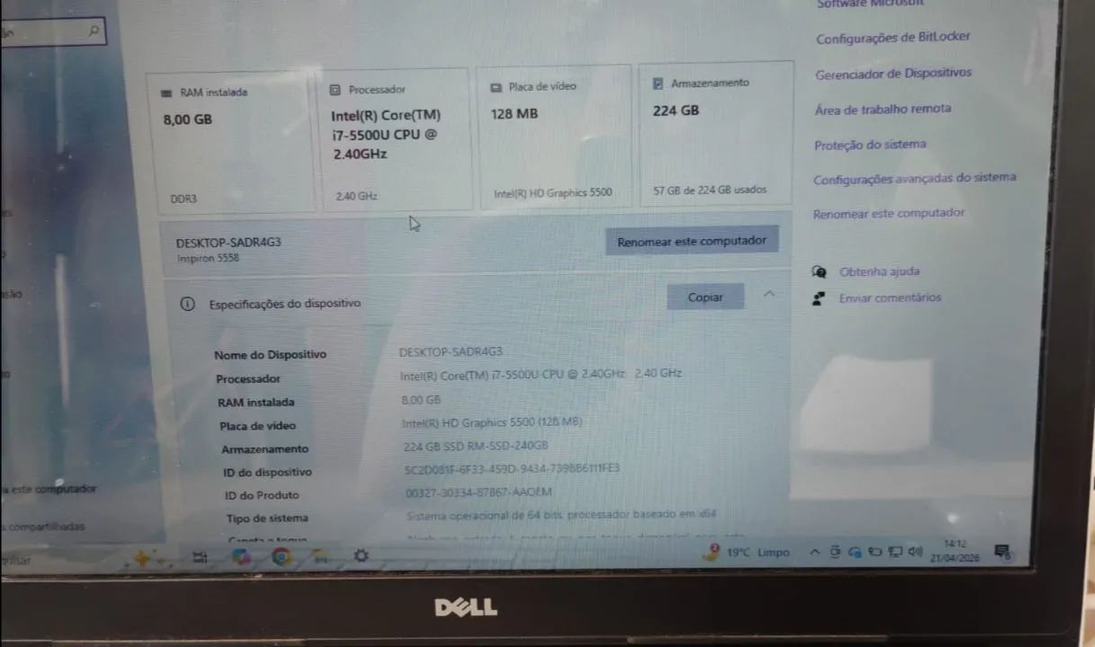 Notebook Dell Inspiron i7 11° geração  - Foto 5