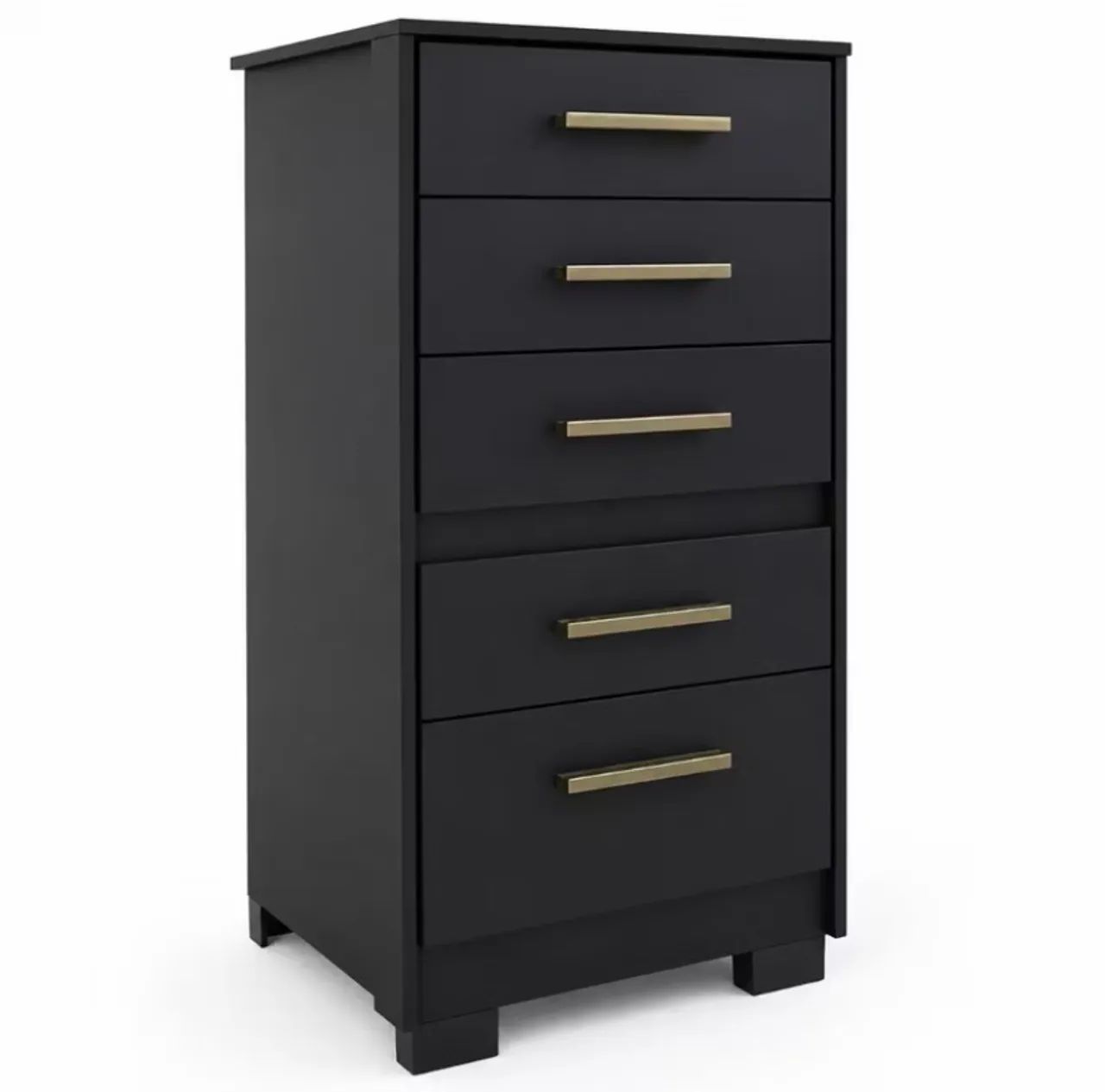 cômoda quarto 5 gavetas preta 