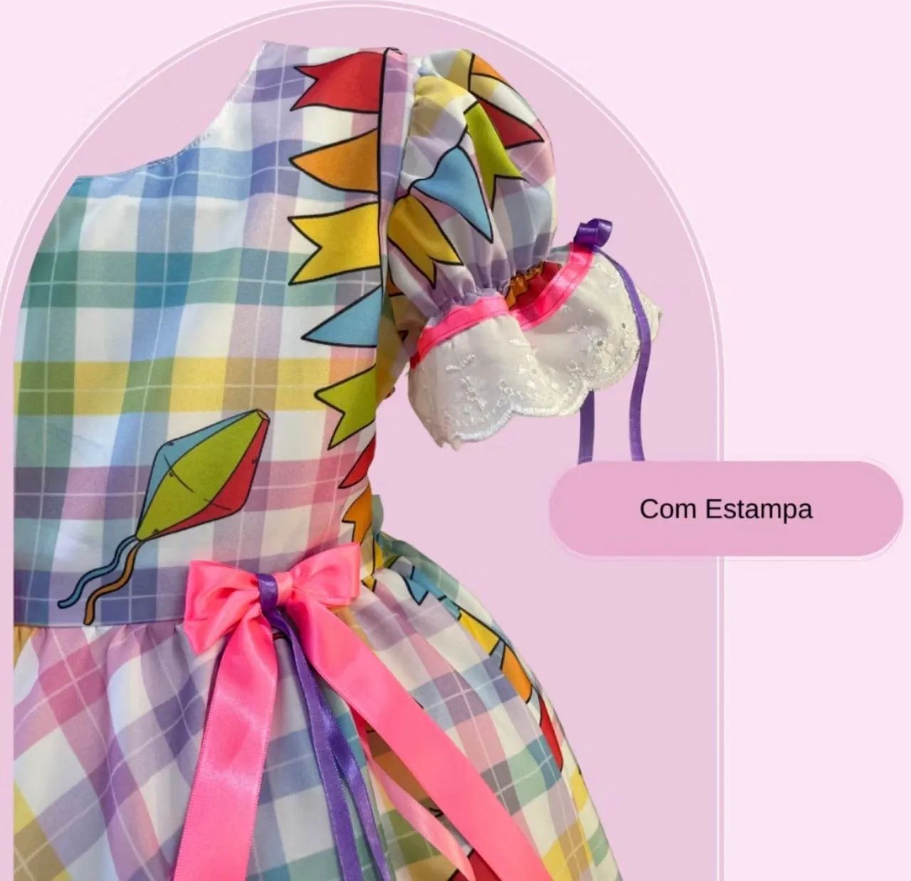 Vestido infantil junino  - Foto 3
