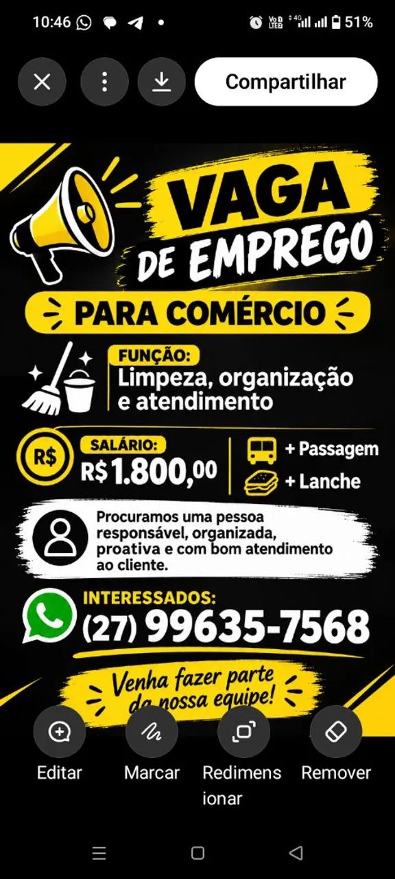 Vaga de emprego 