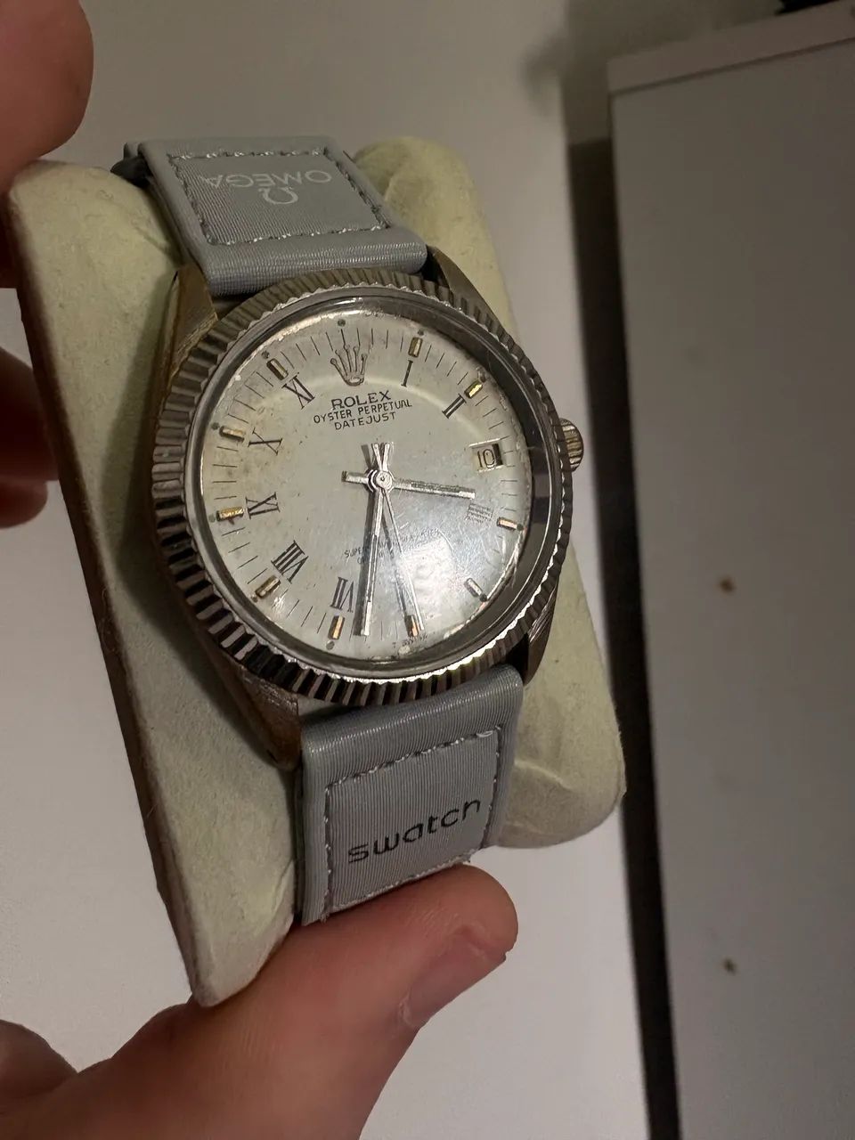 Rolex Datejust 36mm não passa data na coroa, mas funciona corda manual e automático.  - Foto 2