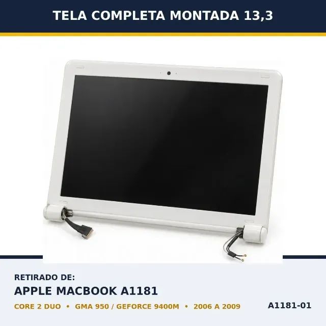 Tela Completa Macbook Branco 13 A1181 (Usado)