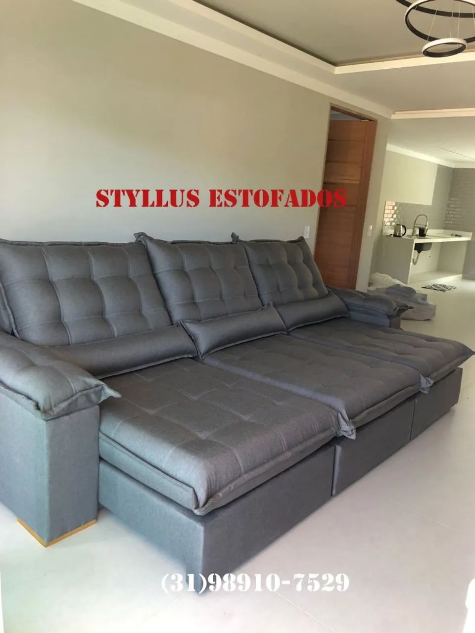 Sofá retrátil com 3 módulos 