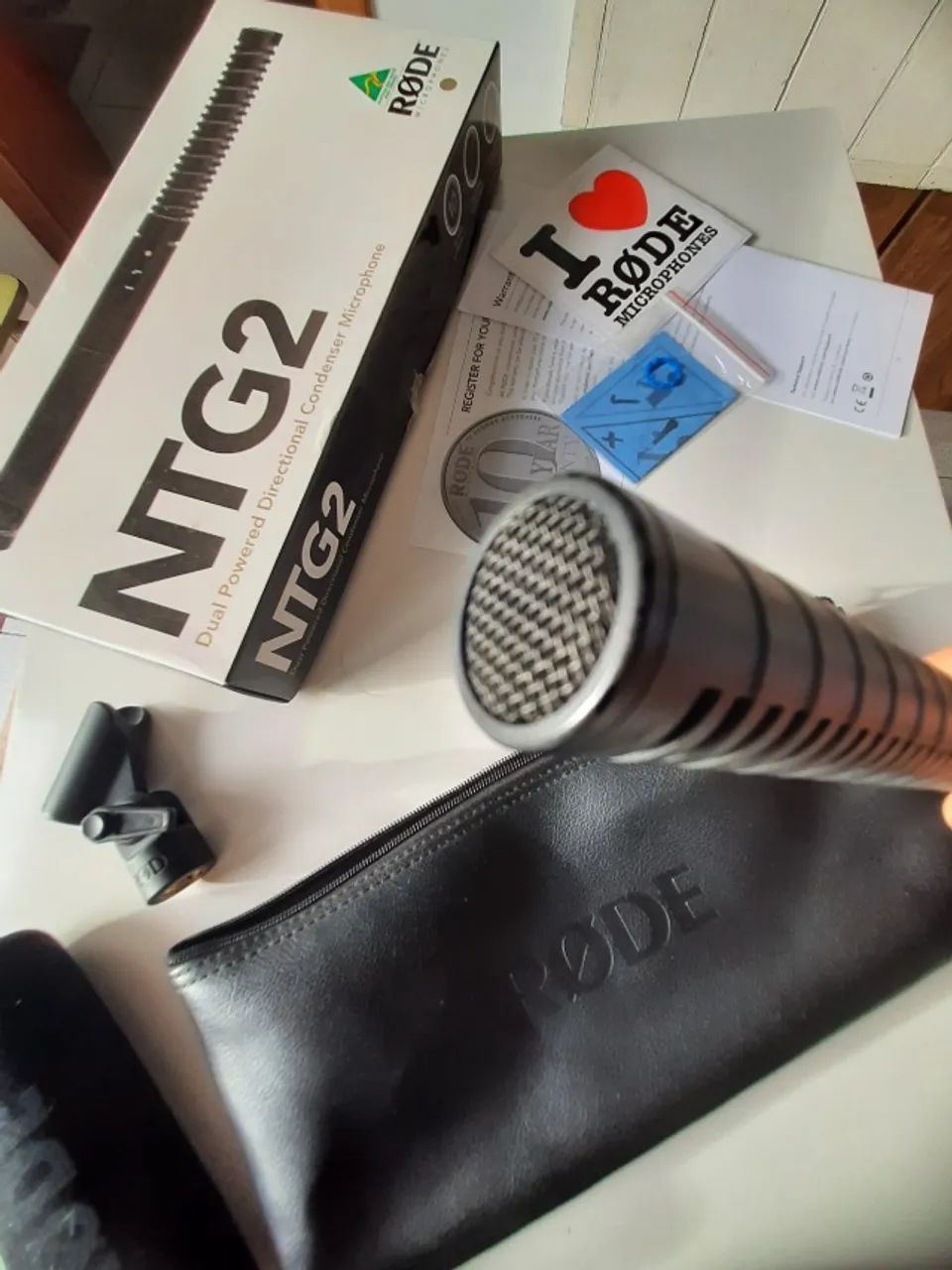 Microfone Rode NTG2 original. acompanha shockmount e windshield - Foto 4