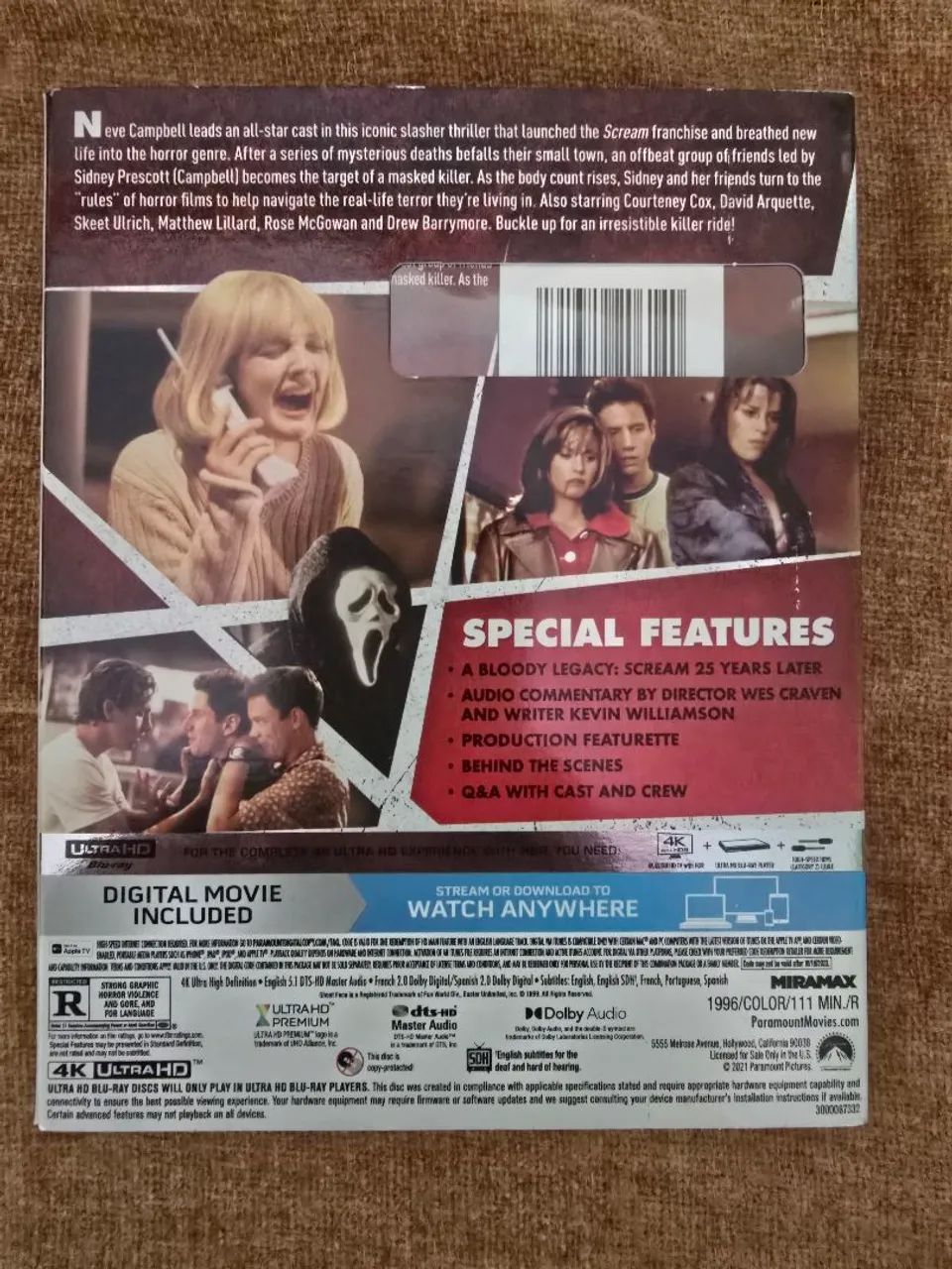 Pânico 4K Blu-Ray com luva - Foto 2