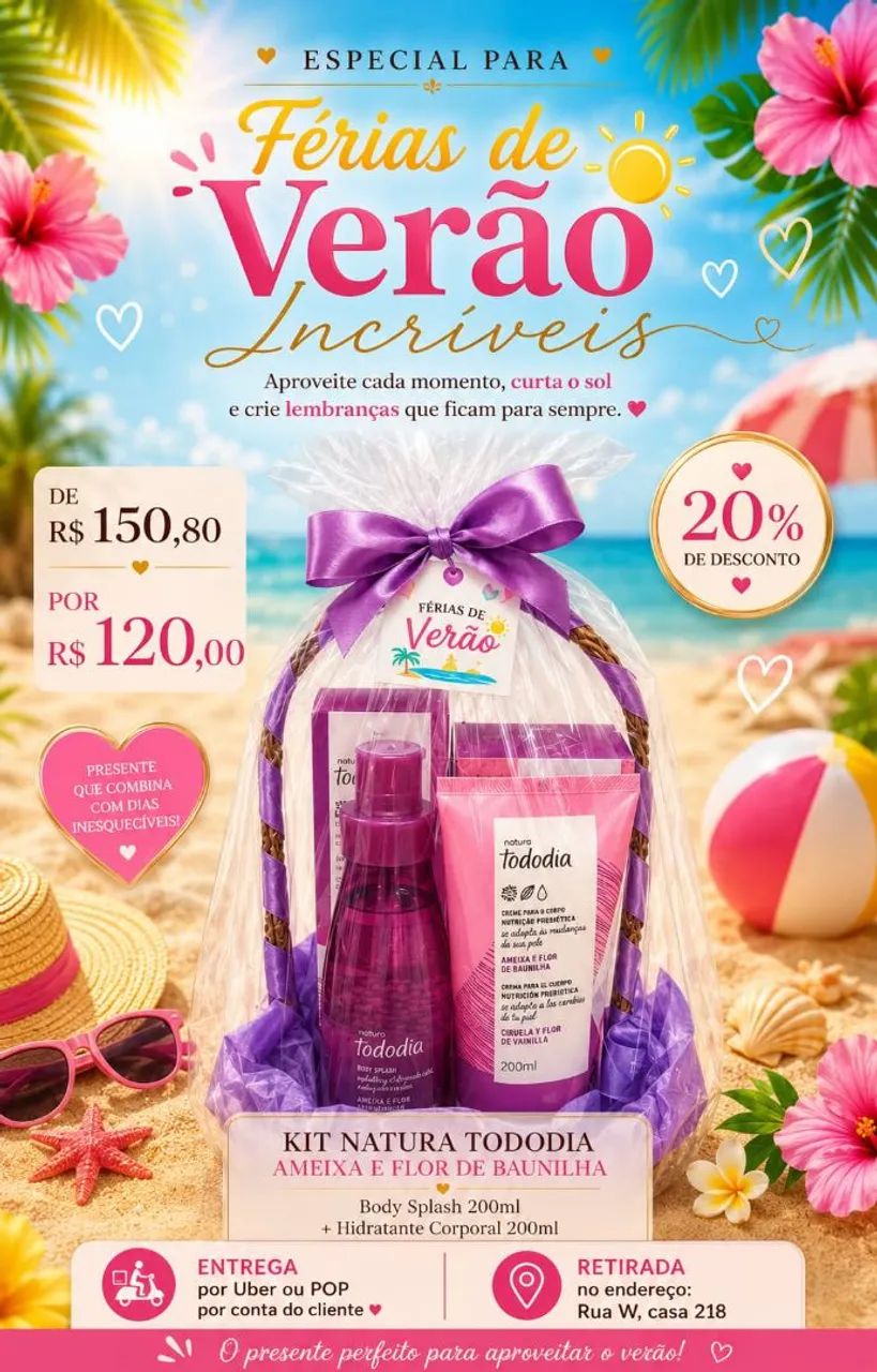 Kit ameixa e flor de baunilha 