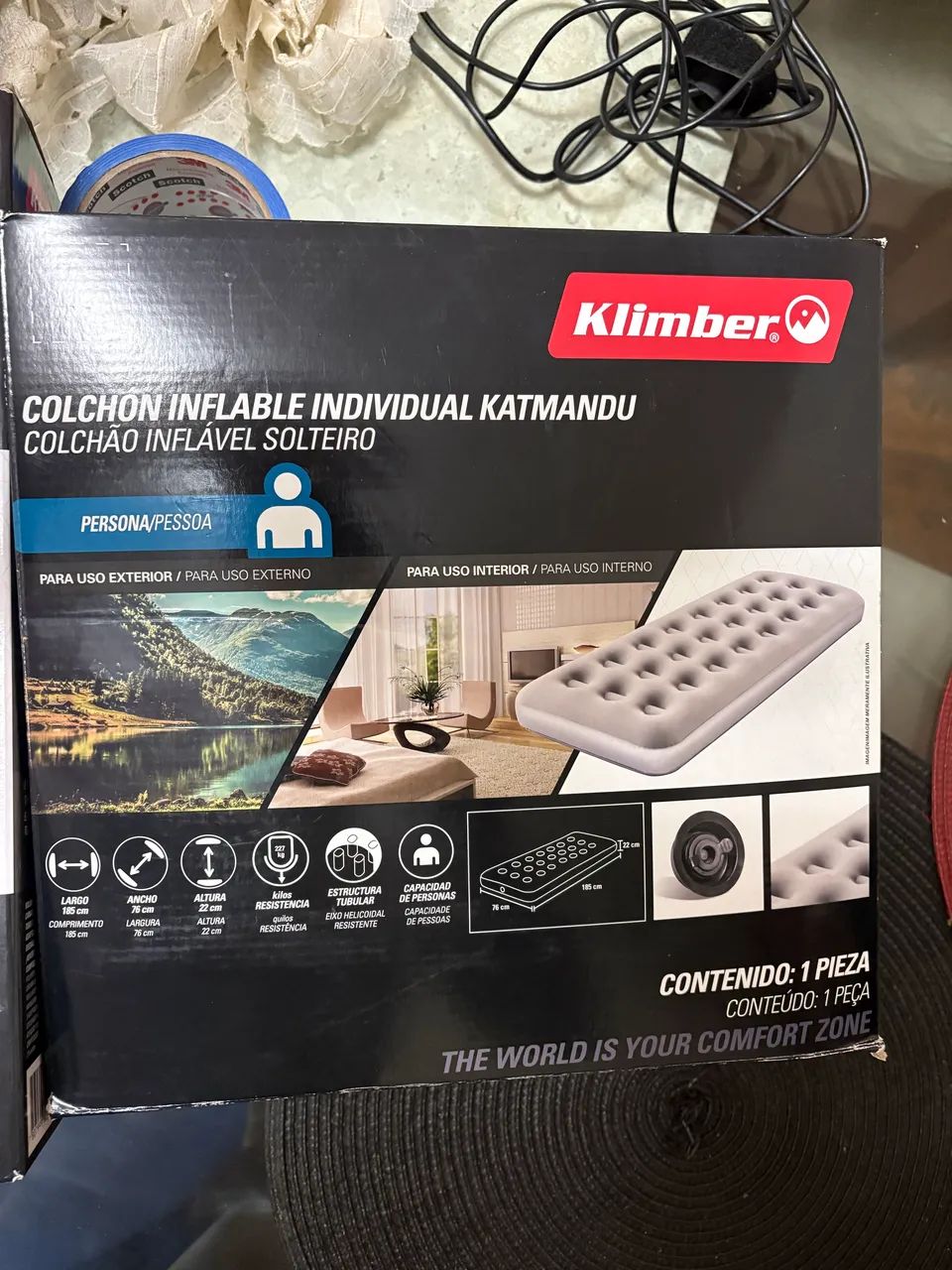 Kit Colchão inflável + Inflador  - Foto 3