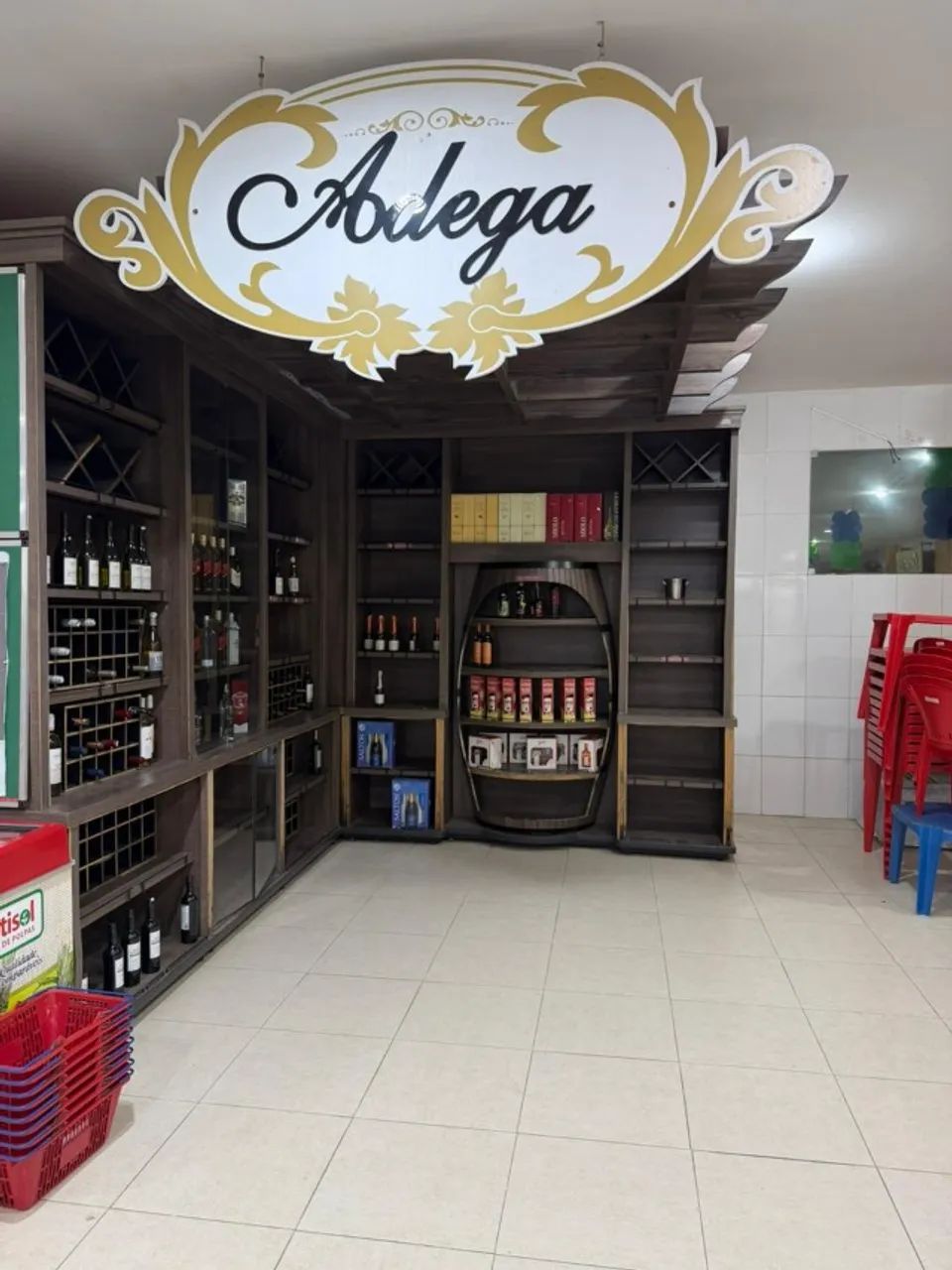 Expositor de Vinhos em Madeira (Adega) - Marca Promarket
