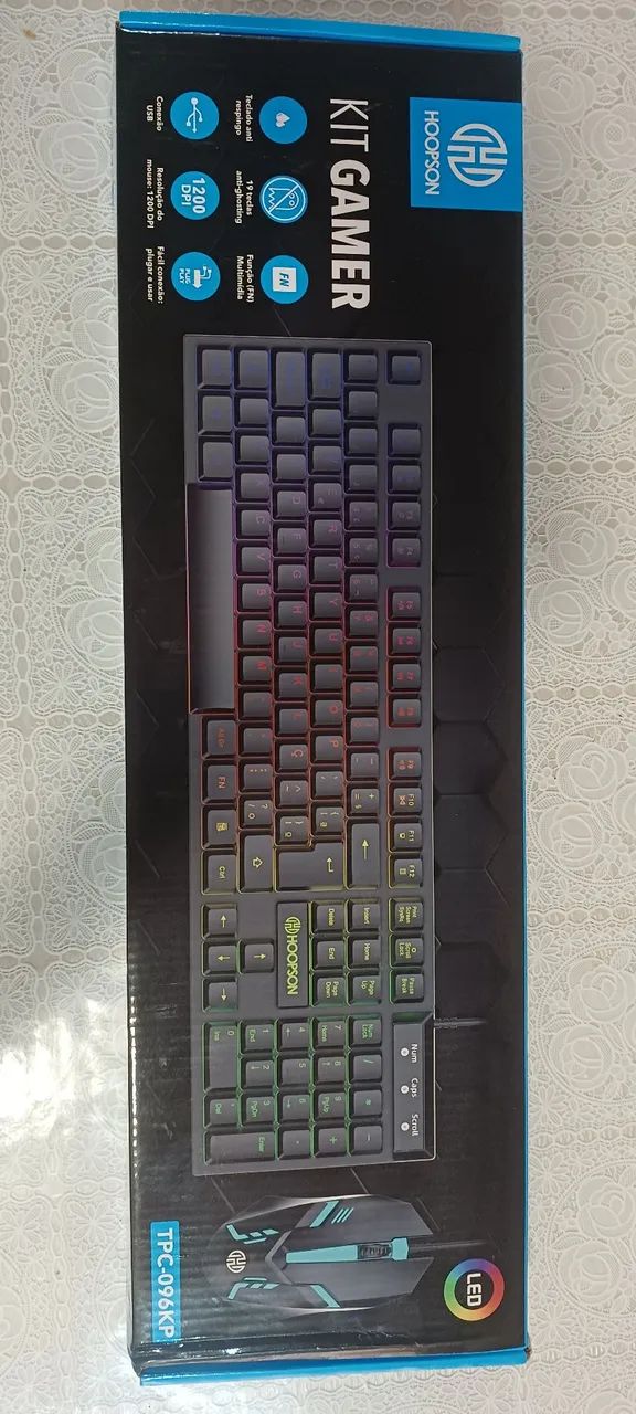 KIT GAMER TECLADO E MOUSE HOOPSON - Foto 2