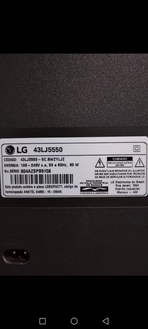 TV LG 43 Polegadas Para Conserto ou Aproveitamento de Peças - Foto 3