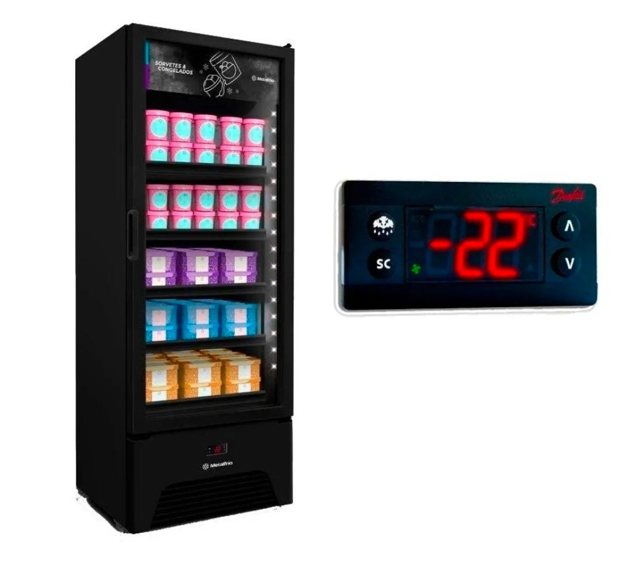 Freezer Metalfrio 581L VF50AH Frost Free Porta de Vidro - 220v novo/garantia fábrica 1 ano - Foto 5