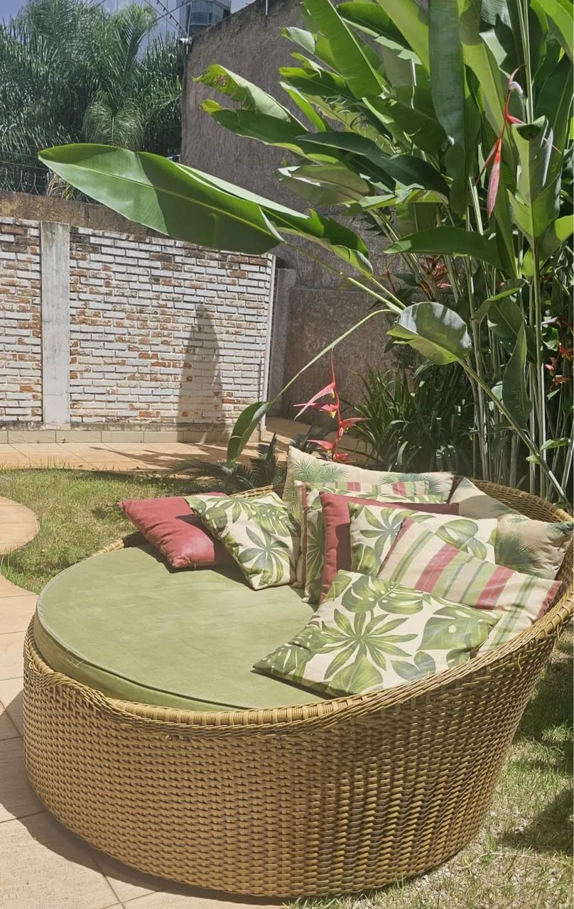 Sofa redondo / Chaise area externa(acompanha as almofadas) - Foto 3