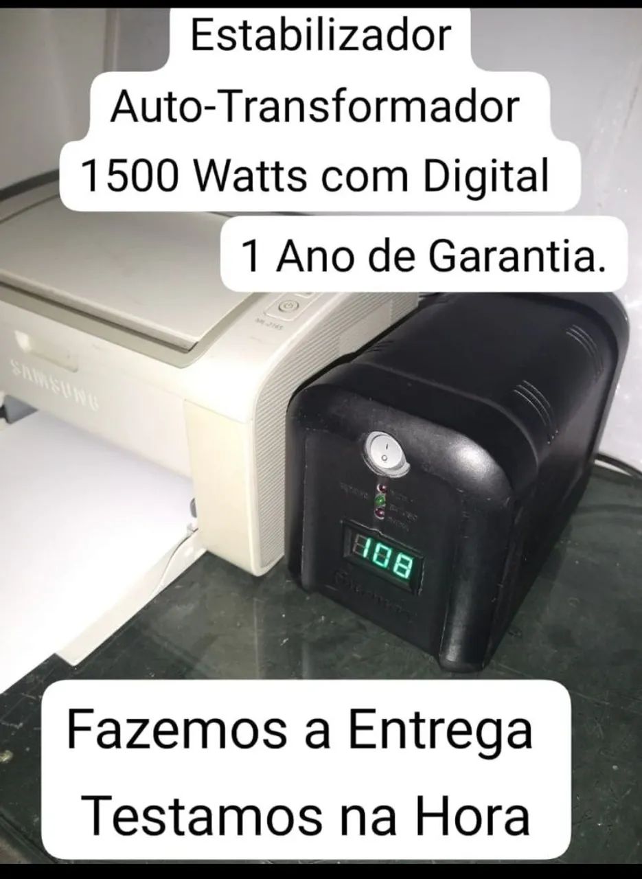 Estabilizador Auto-Transformador Digital de 1500 Watts 