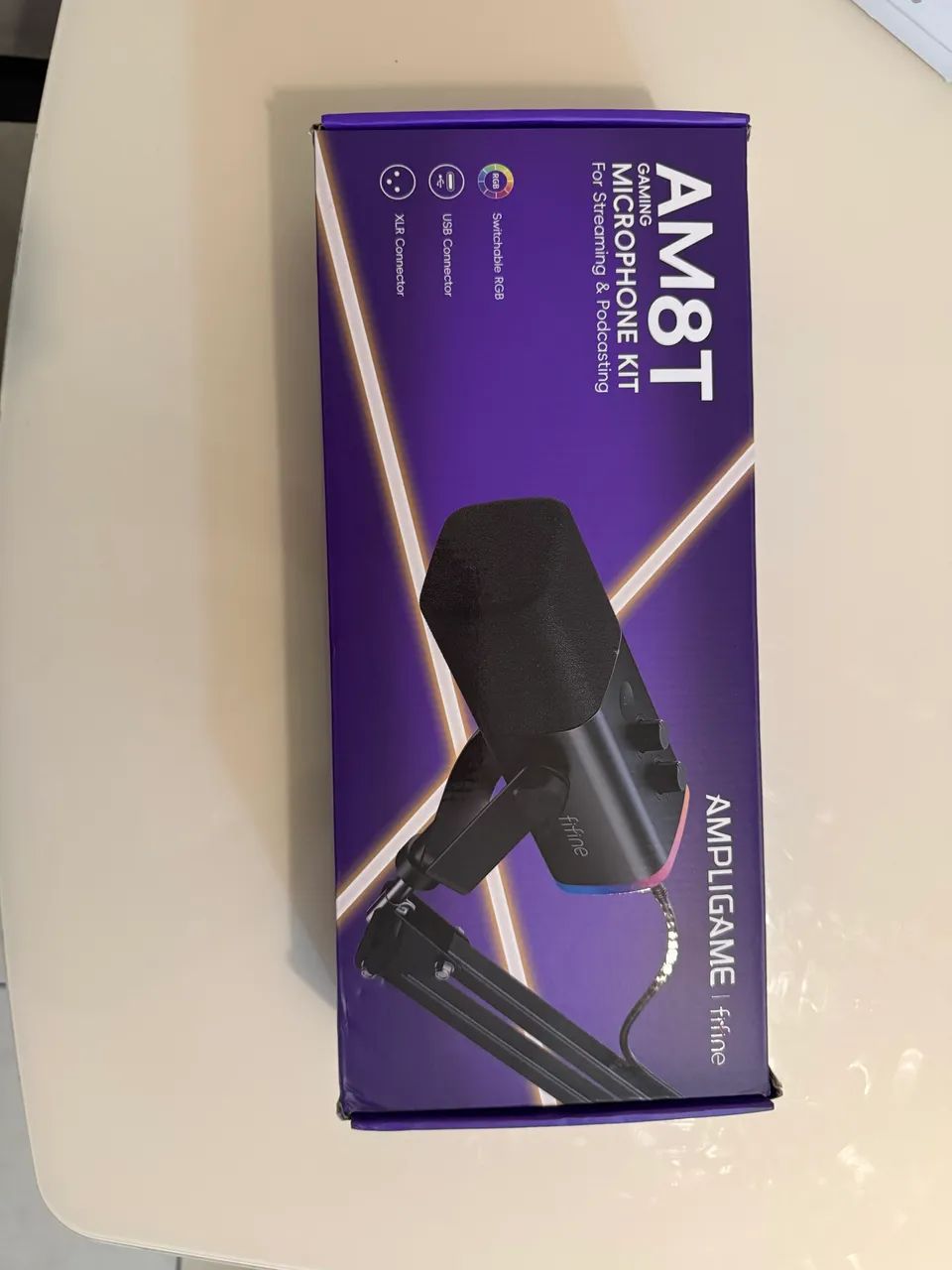 Microfone Gamer Fifine AM8T Branco - Foto 2