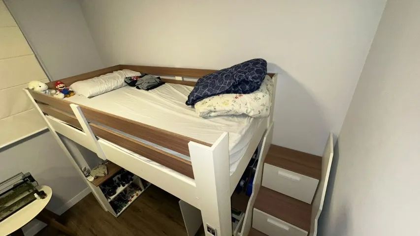 cama alta juvenil star plus office multifuncional - Foto 4
