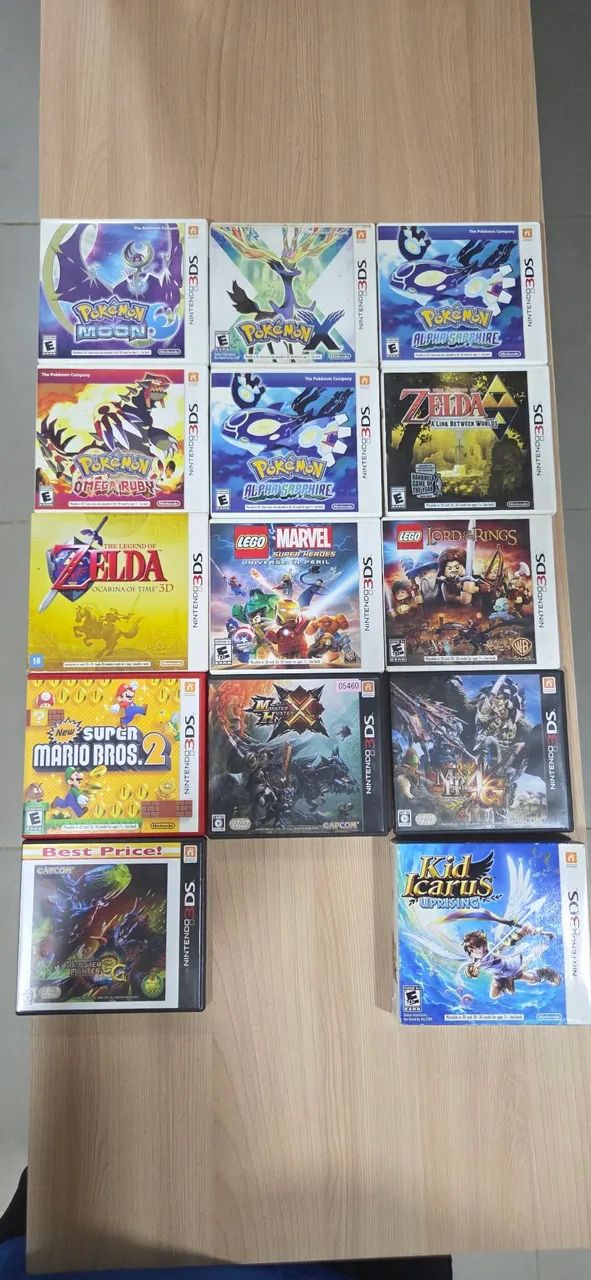 JOGOS ORIGINAIS NINTENDO 3DS - COLEÇÃO / POKÉMON / ZELDA / MONSTER