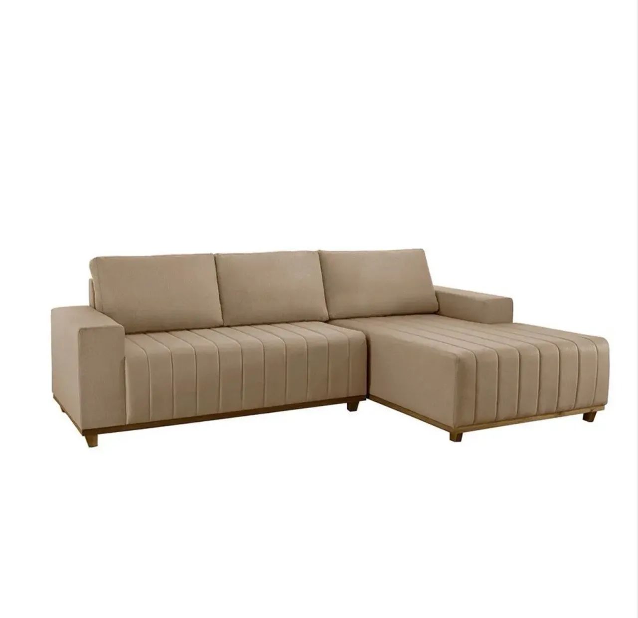 Sofá Fixo Com Chaise 2,3M Boreal Linho Com Molas Lado Direito  - Foto 3