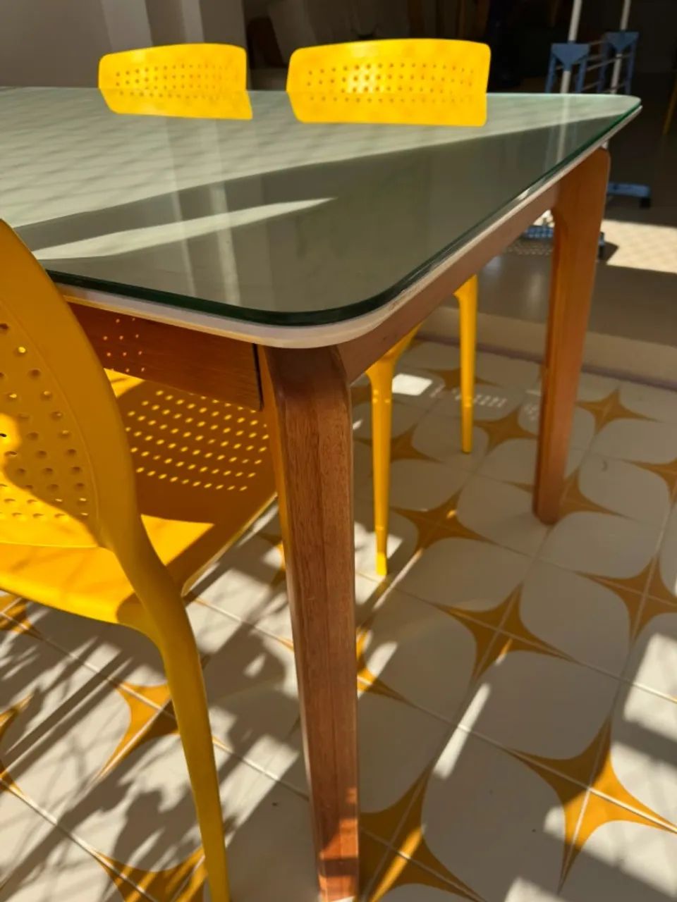 Mesa de jantar retangular (1,60 x 0,90m) + Tampo de vidro temperado - Barra Funda - Foto 3