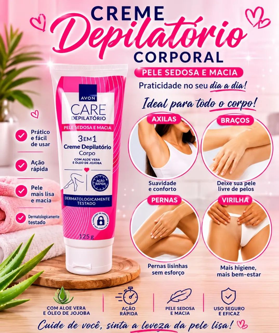 Creme depilatório corporal 