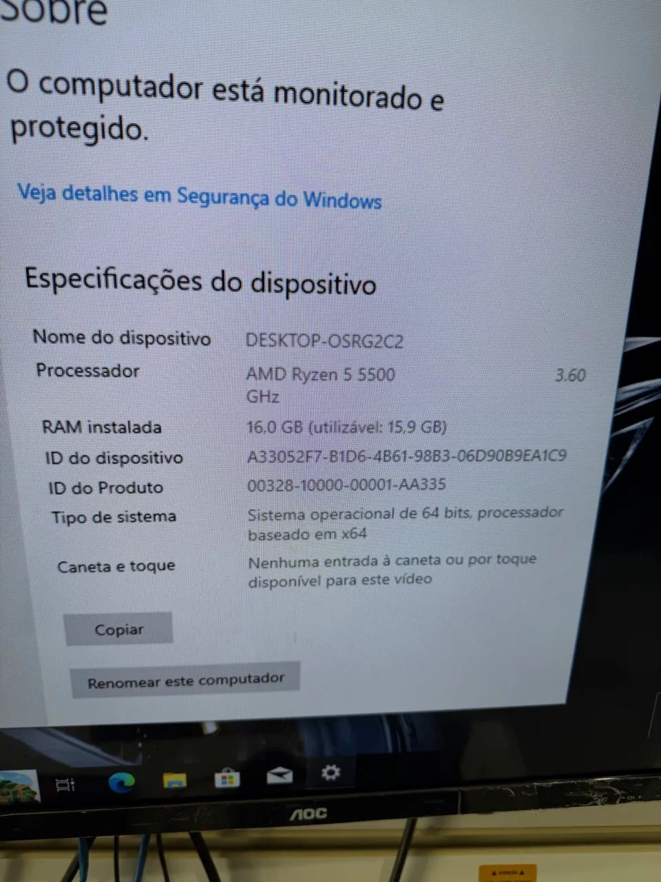 Processador RYZEN 5 5500 Novo Retirar na Palhoça  - Foto 3