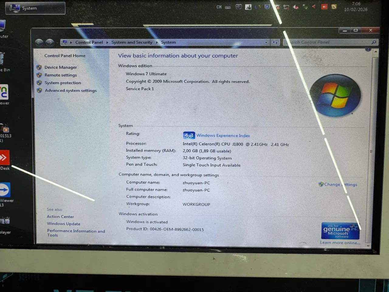 Mini computador 2Gb RAM - Celeron J1800  - Foto 3
