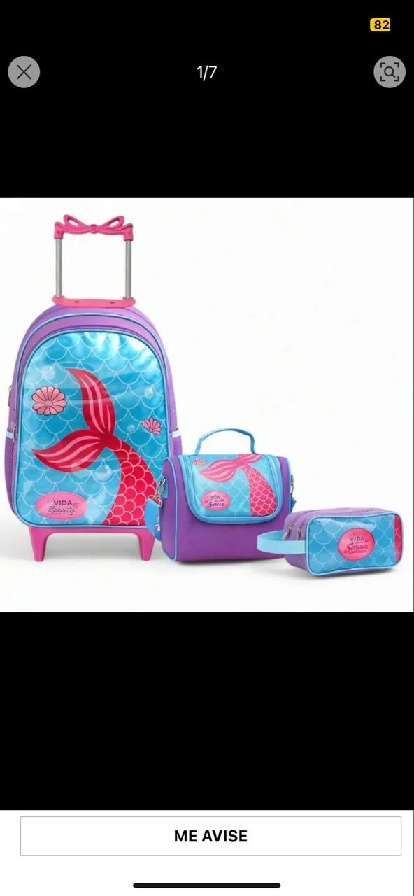 Kit mochila escolar Sereia