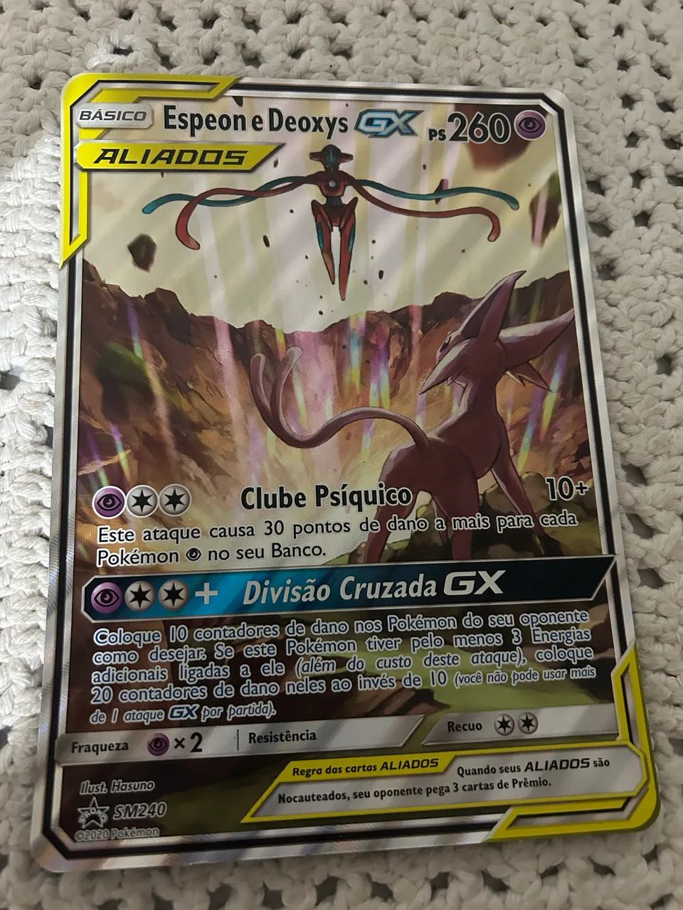 Carta Jumbo Pokémon Espeon E Deoxys Gx Full Art Sol E Lua 240