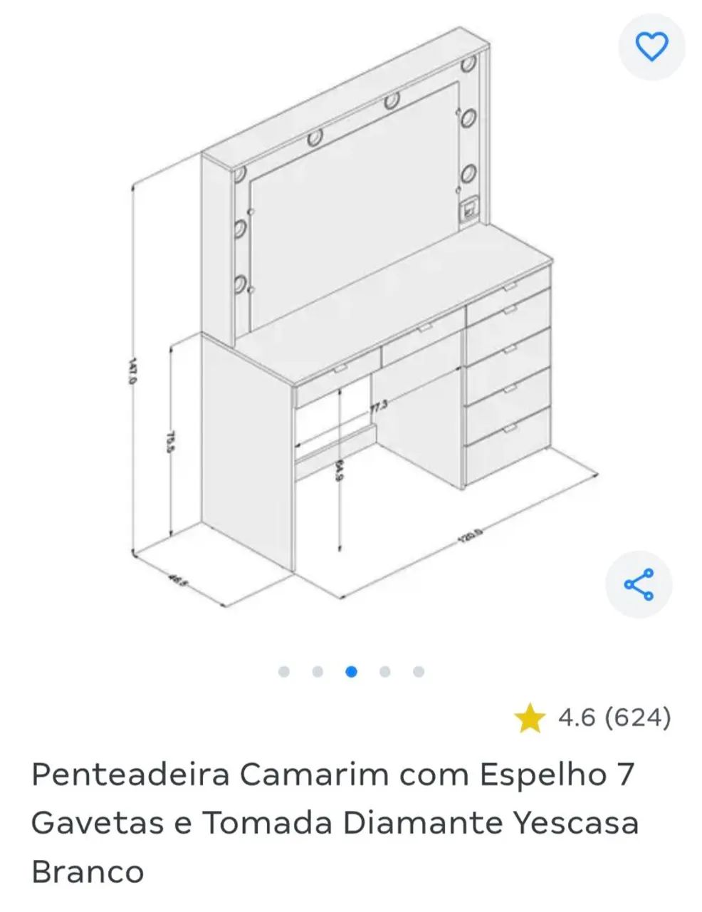 Penteadeira nova, na caixa, nunca usada. - Foto 4