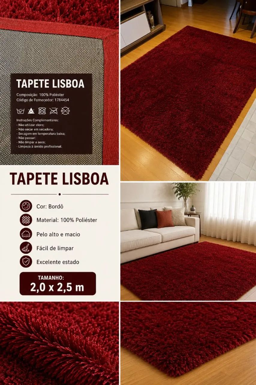 Tapetes Vermelho - 2 x 2,50 