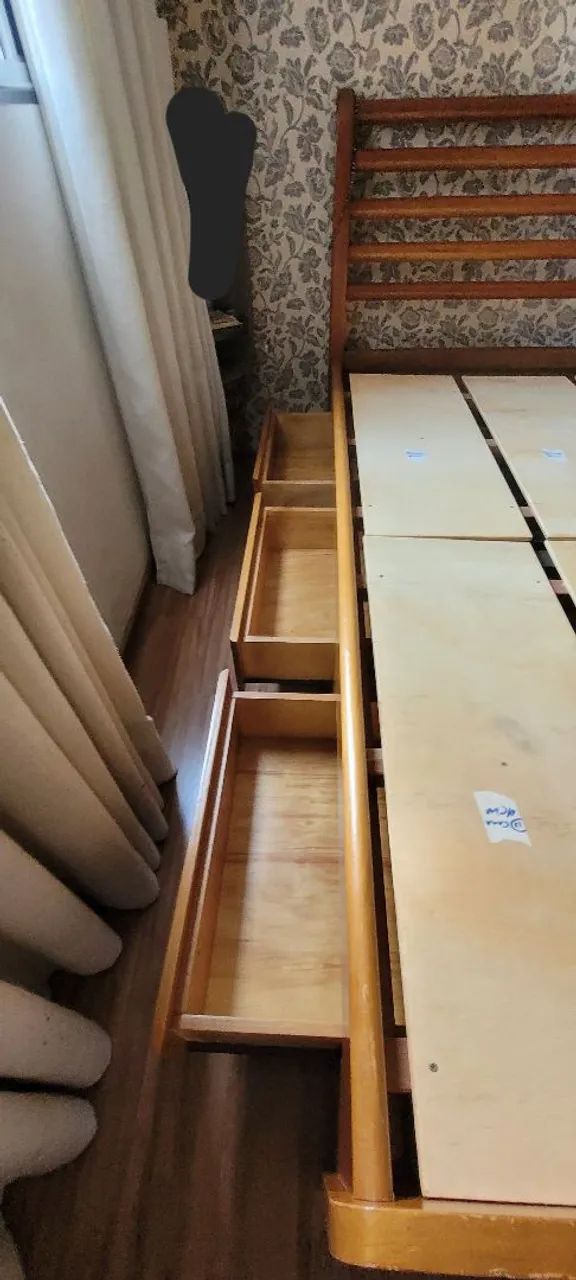 Cama Queen Madeira Maciça Com 6 Gavetas (Urgência) - Foto 4