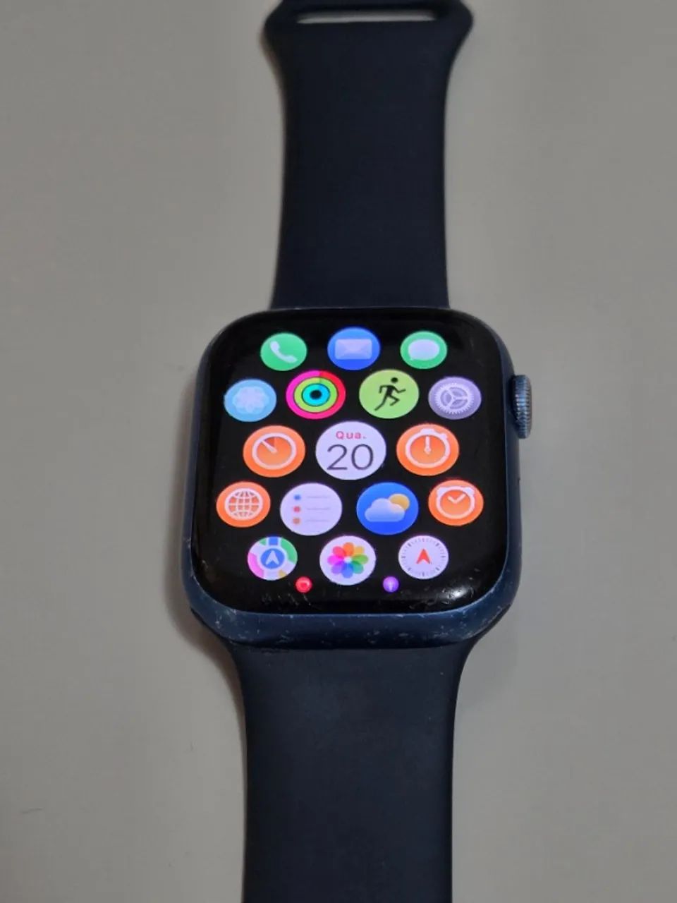 Apple Watch Series 7 45mm GPS + Cellular Azul - Funcionamento 100% - Foto 4