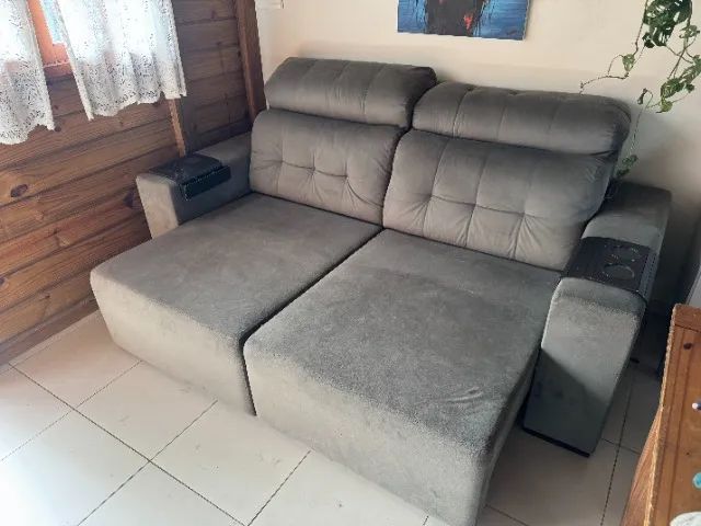 Sofá grande cinza - Foto 3