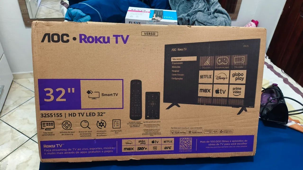 Smart TV LCD LED 32" AOC  - Wi-Fi, HD, Dolby Áudio - Foto 3